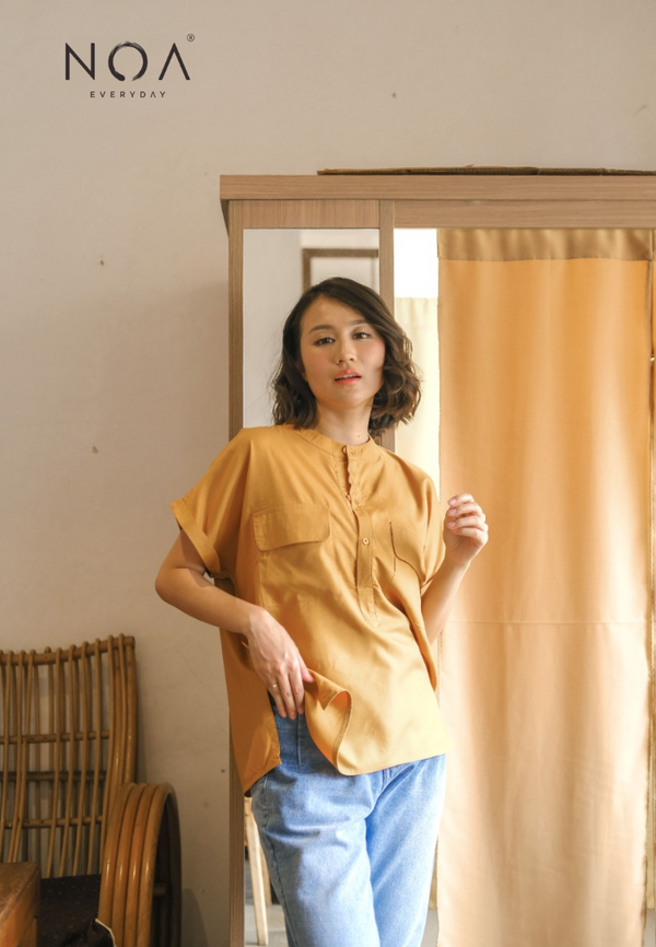 Best Price ~ MANZO Sleeveless Pocket Shirt - Brown