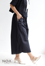 Deals ~ KUNI Culottes Linen Pants - Black
