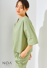 EMIKA Basic Blouse - Green Sage