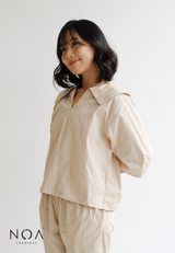 MAMIKO collar blouse - Cream