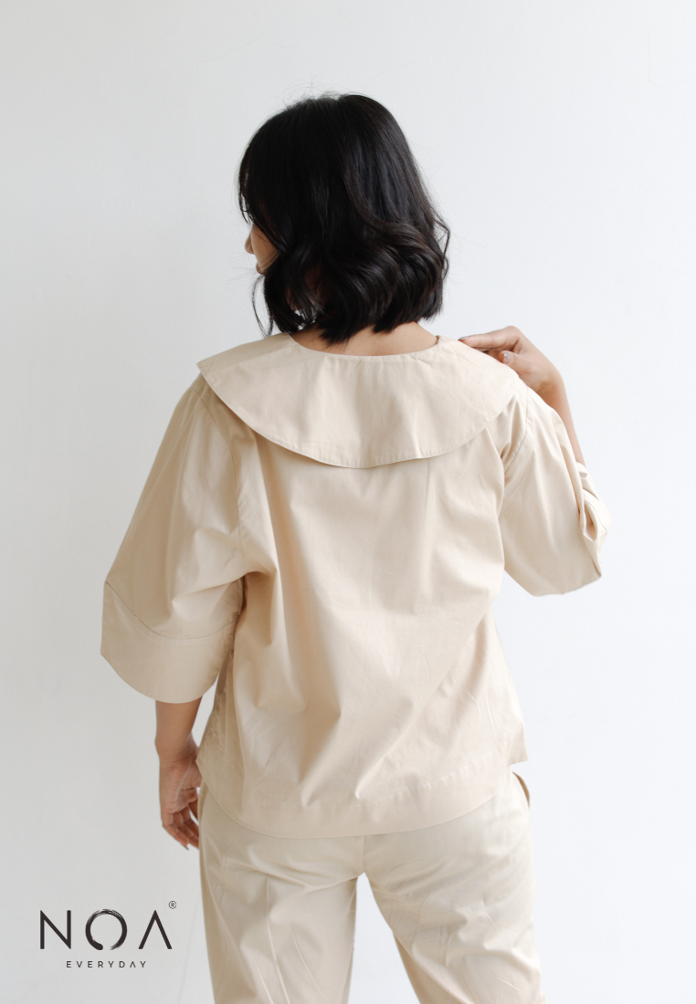 MAMIKO collar blouse - Cream