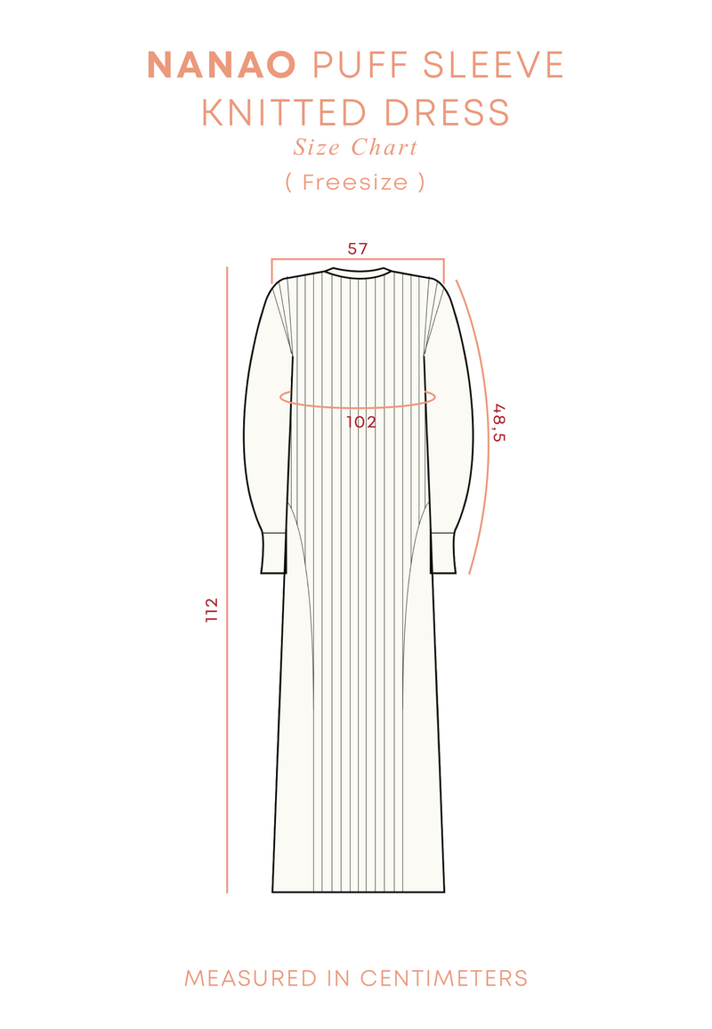 Best Price ~ NANAO Puff Sleeve Knitted Dress - White