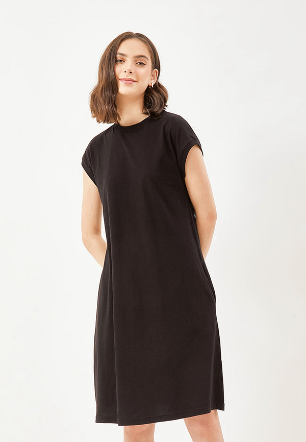 Best Price ~ AYAMI sleeveless basic tee dress - Black