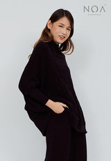 HANA Knitted Blouse - Black