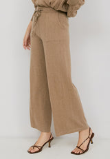 HANA Knitted Pants - Mocca Brown