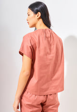 KIN Linen Blouse - Pink Rosee