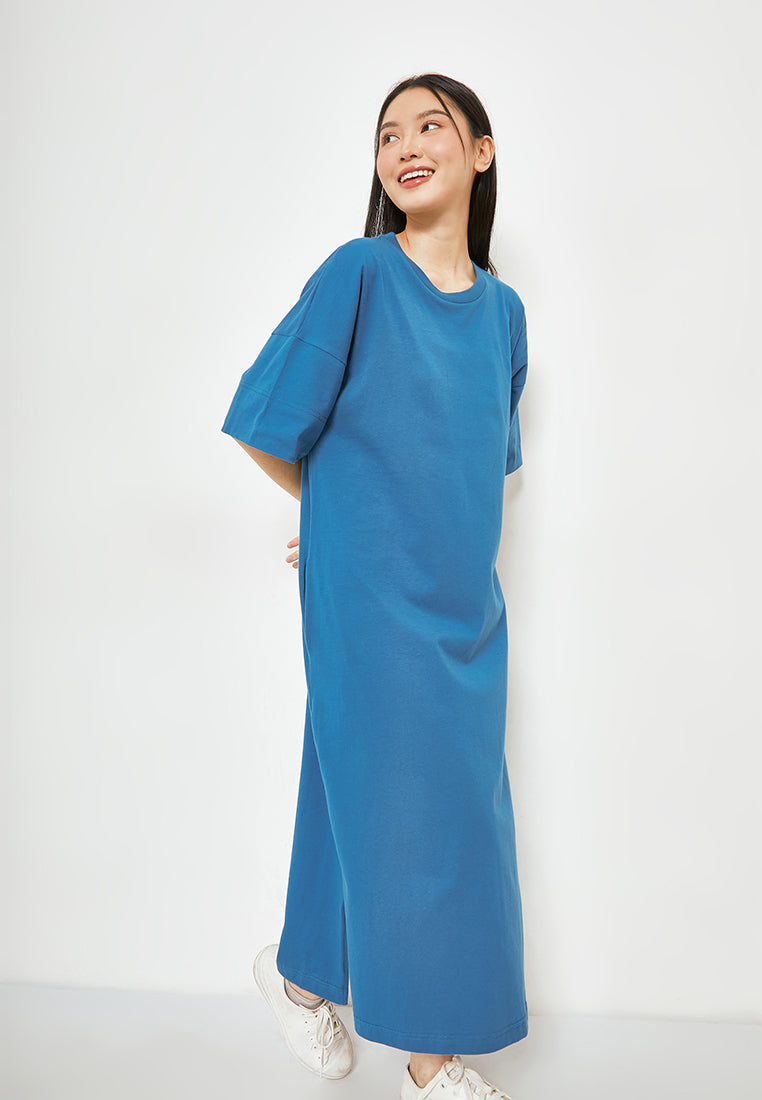 Best Price ~ MAO Oversized Tee Dress - Blue