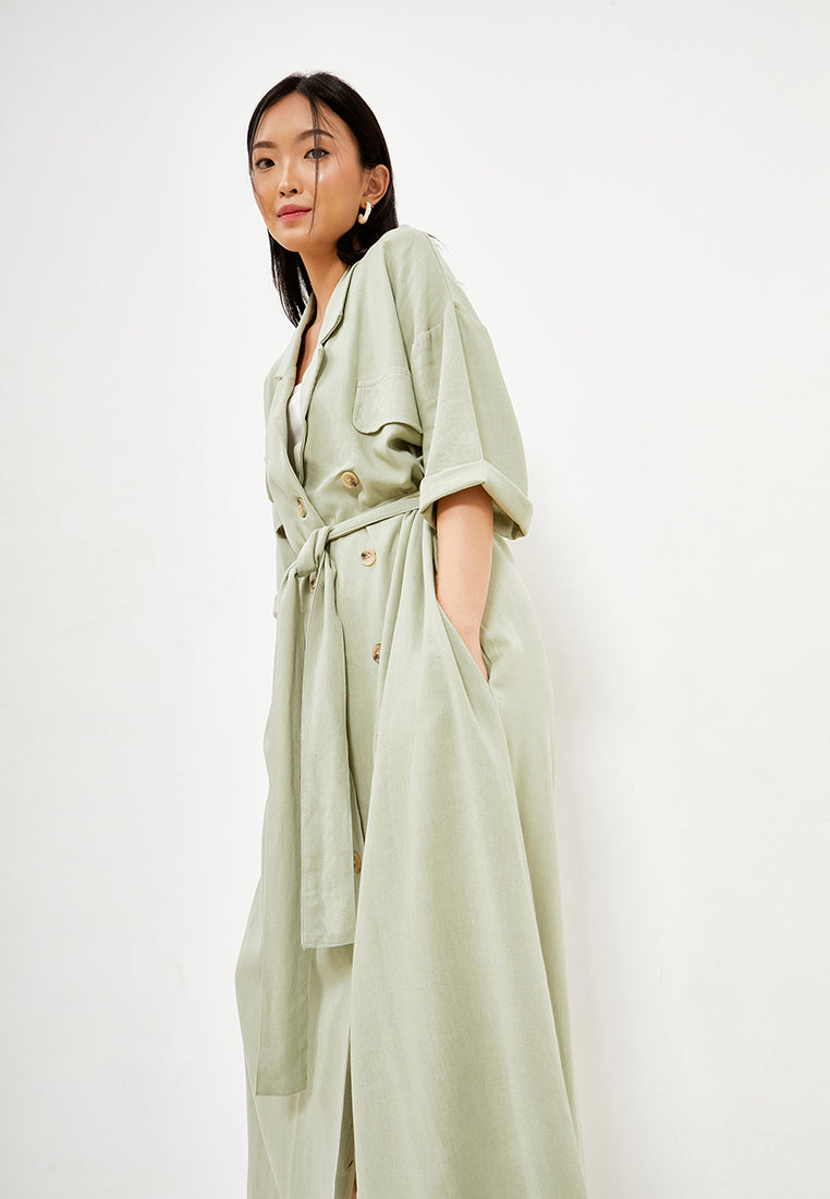 Best Price ~ JIRO Long Blazer Dress - Green