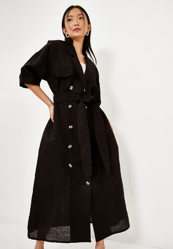 Best Price ~ JIRO Long Blazer Dress - Black