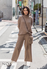 HANA Knitted Blouse - Mocca Brown