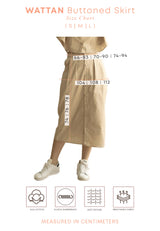 Best Price ~ WATTAN Buttoned Skirt - Cream